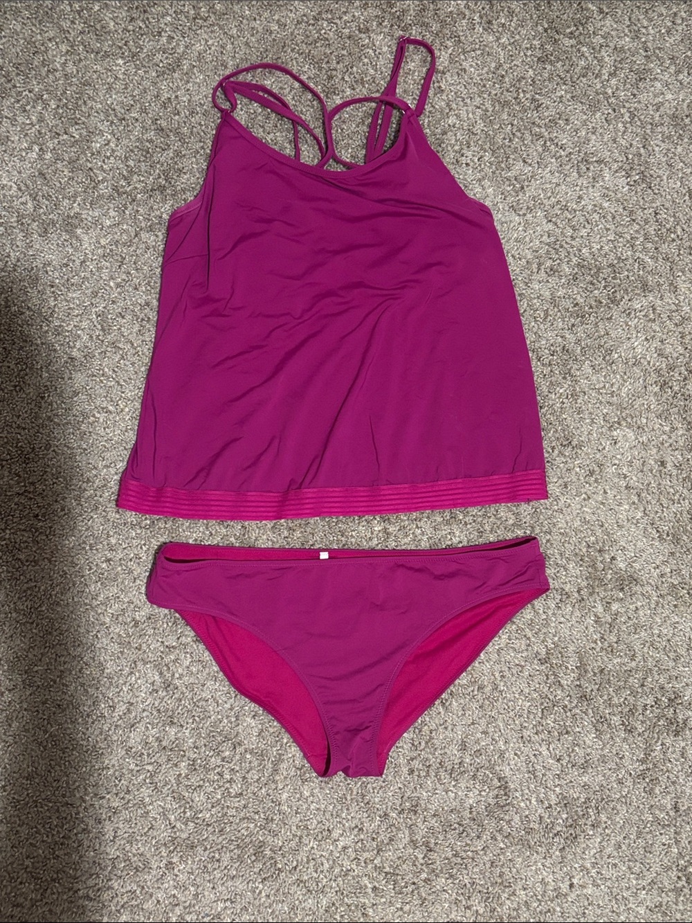 Athleta Women’s Magenta Tankini Set - Swim Top & Bottom 40DXL